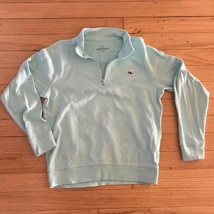 Vineyard Vines 1/4 zip Light green small 8-10